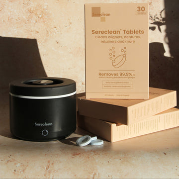 Sereclean ultrasonic retainer cleaner and cleaning tablets